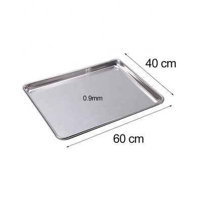 400x600 mm Metal Sheet Pan Wire-In-The-Rim Tray 0.9mm Độ dày lò nướng