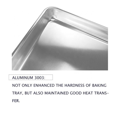 400x600 mm Metal Sheet Pan Wire-In-The-Rim Tray 0.9mm Độ dày lò nướng