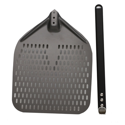 12 Inch pizza shovel nhôm pizza quay vỏ đen cứng nhôm lỗ tách vỏ pizza