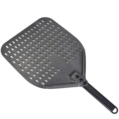 12 Inch pizza shovel nhôm pizza quay vỏ đen cứng nhôm lỗ tách vỏ pizza