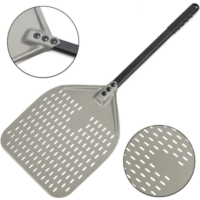 12 Inch pizza shovel nhôm pizza quay vỏ đen cứng nhôm lỗ tách vỏ pizza
