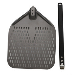 12 Inch pizza shovel nhôm pizza quay vỏ đen cứng nhôm lỗ tách vỏ pizza