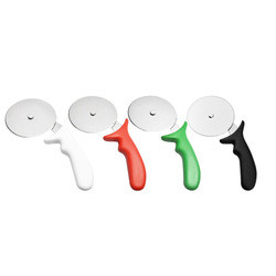 10cm thép không gỉ 430 máy cắt bánh pizza với tay cầm Pp vòng máy cắt nhựa