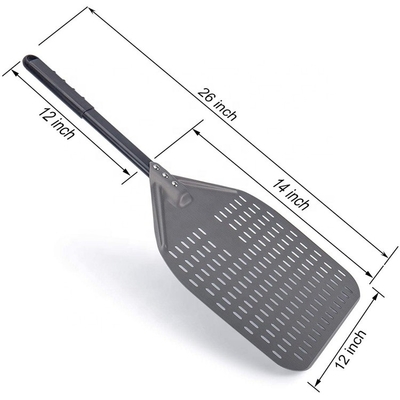66cm nhôm pizza xẻm 12 inch nhôm pizza vỏ đen cứng lỗ