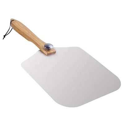 12&quot;X14&quot;X25' Công cụ Pizza xoay Pizza vỏ nhôm Pizza vỏ với tay cầm gỗ sồi gấp