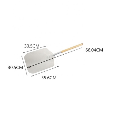 66cm Cây cầm pizza vỏ kim loại pizza lới 12 inch nhôm pizza vỏ