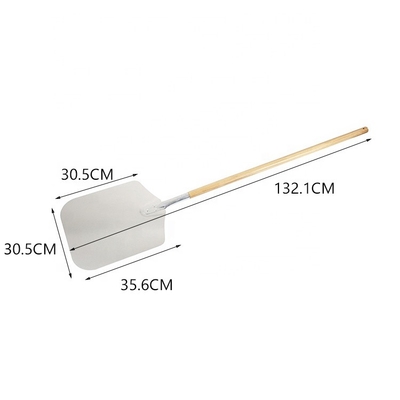 132cm Long Handle Pizza Peel Aluminium Shovel Bandejas De Pasapalos De Piedra Pala Forno Pi 12 X 14 Nhôm