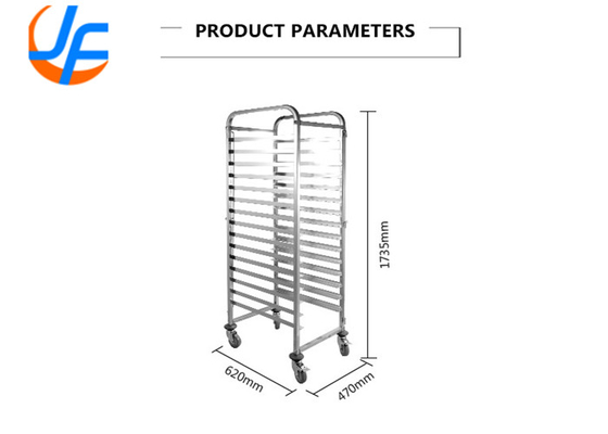 RK Bakeware China Foodservice NSF 470*620 REVENT Thang nướng nướng hai lò Thang xe xe thép không gỉ GN1/1 Pan Trolley