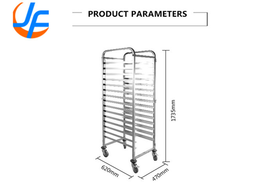 RK Bakeware China Foodservice NSF 470*620 REVENT Thang nướng nướng hai lò Thang xe xe thép không gỉ GN1/1 Pan Trolley