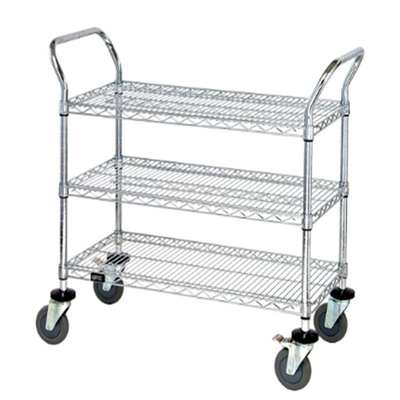 RK Bakeware China Foodservice 18 &quot;X 24&quot; X 38 &quot;Metro Ba Kệ Xe đẩy tiện ích bằng thép không gỉ hạng nặng