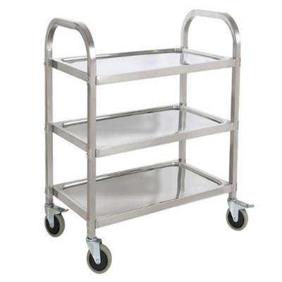 RK Bakeware China Foodservice NSF Winco Suc-30 Xe đẩy thực phẩm 3 tầng bằng thép không gỉ