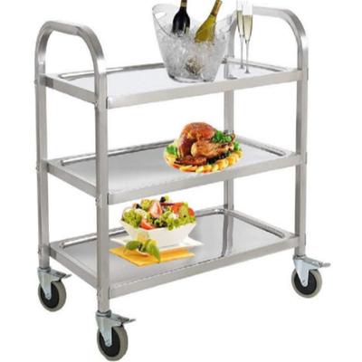 RK Bakeware China Foodservice NSF Winco Suc-30 Xe đẩy thực phẩm 3 tầng bằng thép không gỉ