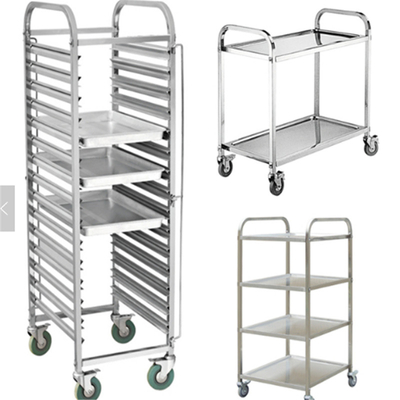 RK Bakeware Trung Quốc Dịch vụ thực phẩm Nhà hàng NSF Gn1/1 Nhà hàng bánh mỳ Xe đẩy thực phẩm / Xe đẩy thép không gỉ di động