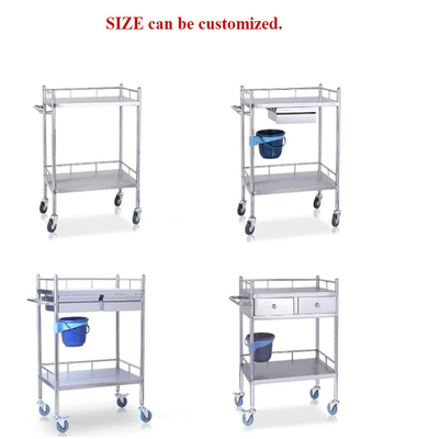 RK Bakeware China Foodservice NSF Thép không gỉ xe đẩy y tế bệnh viện với ngăn kéo