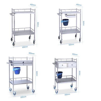 RK Bakeware China Foodservice NSF Thép không gỉ xe đẩy y tế bệnh viện với ngăn kéo