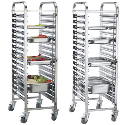 201 304 316 Thép không gỉ loại thực phẩm 32 khay Tray Trolley / Gastronorm Trolley / Food Trolley để bán