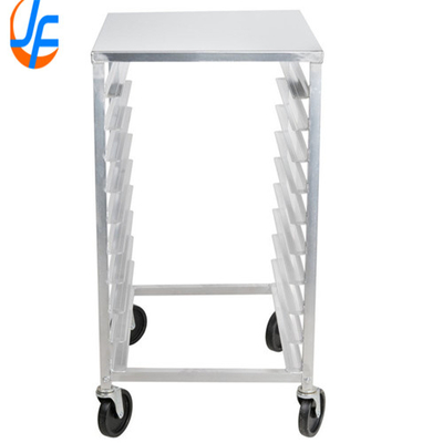 RK Bakeware Trung Quốc-6 Pan End Load Undercounter Công việc trên cùng / Bun Pan Rack với các kênh bên