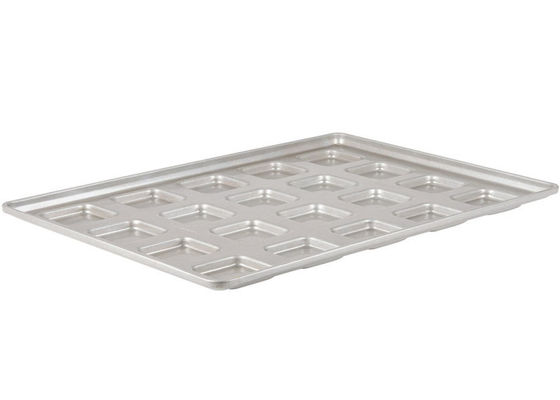 RK Bakeware China Foodservice NSF Custom 22 Square Ciabatta Roll Pan Bake Tray- Band In Rim